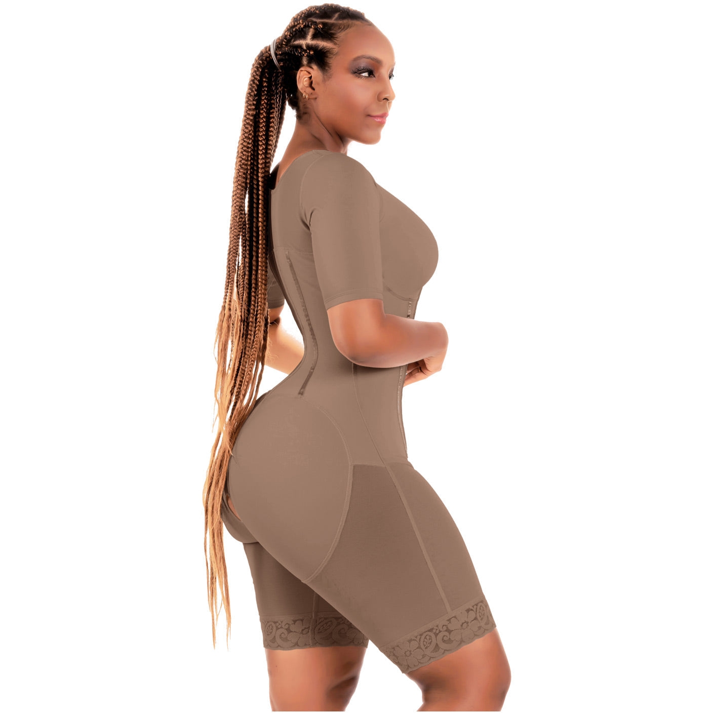 Bling Shapers 938BF Compression Garment With Sleeves and Built-in Bra