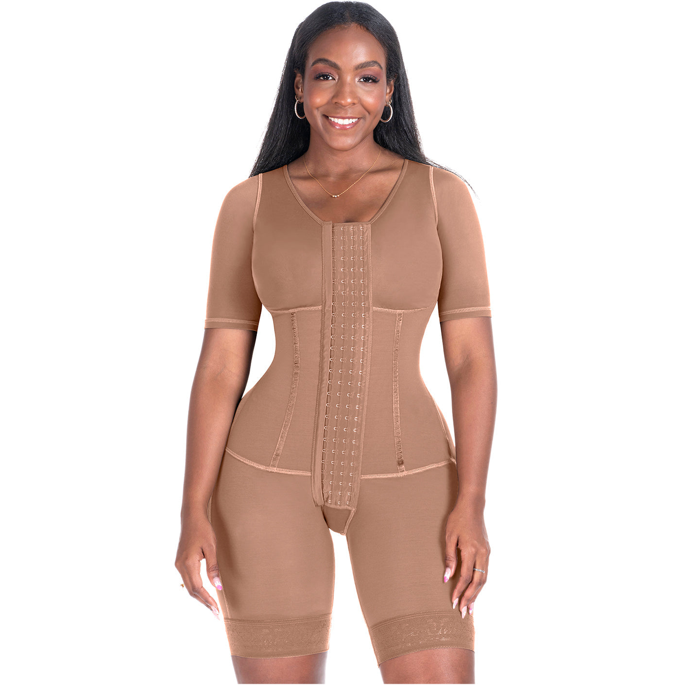 Bling Shapers 938BF Compression Garment With Sleeves and Built-in Bra
