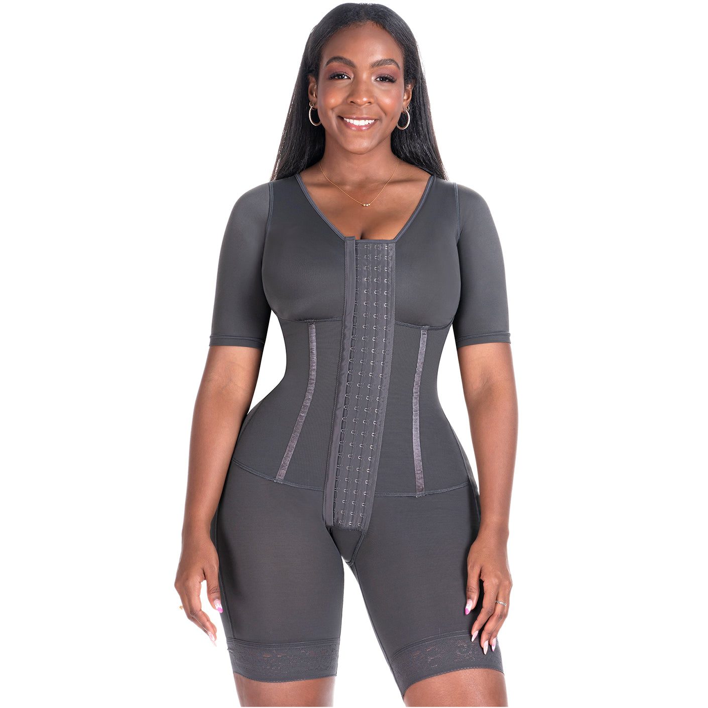 Bling Shapers 938BF Compression Garment With Sleeves and Built-in Bra