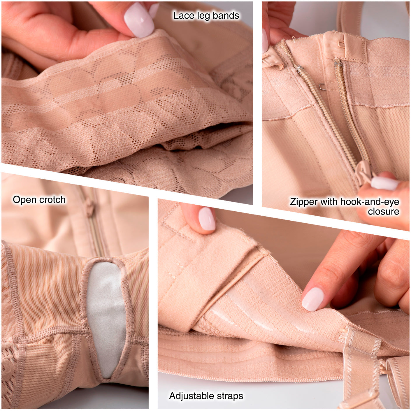 Diane & Geordi 002407 Pospartum Girdle Tummy Control Shapewear Women's Strapless Bodysuit Powernet