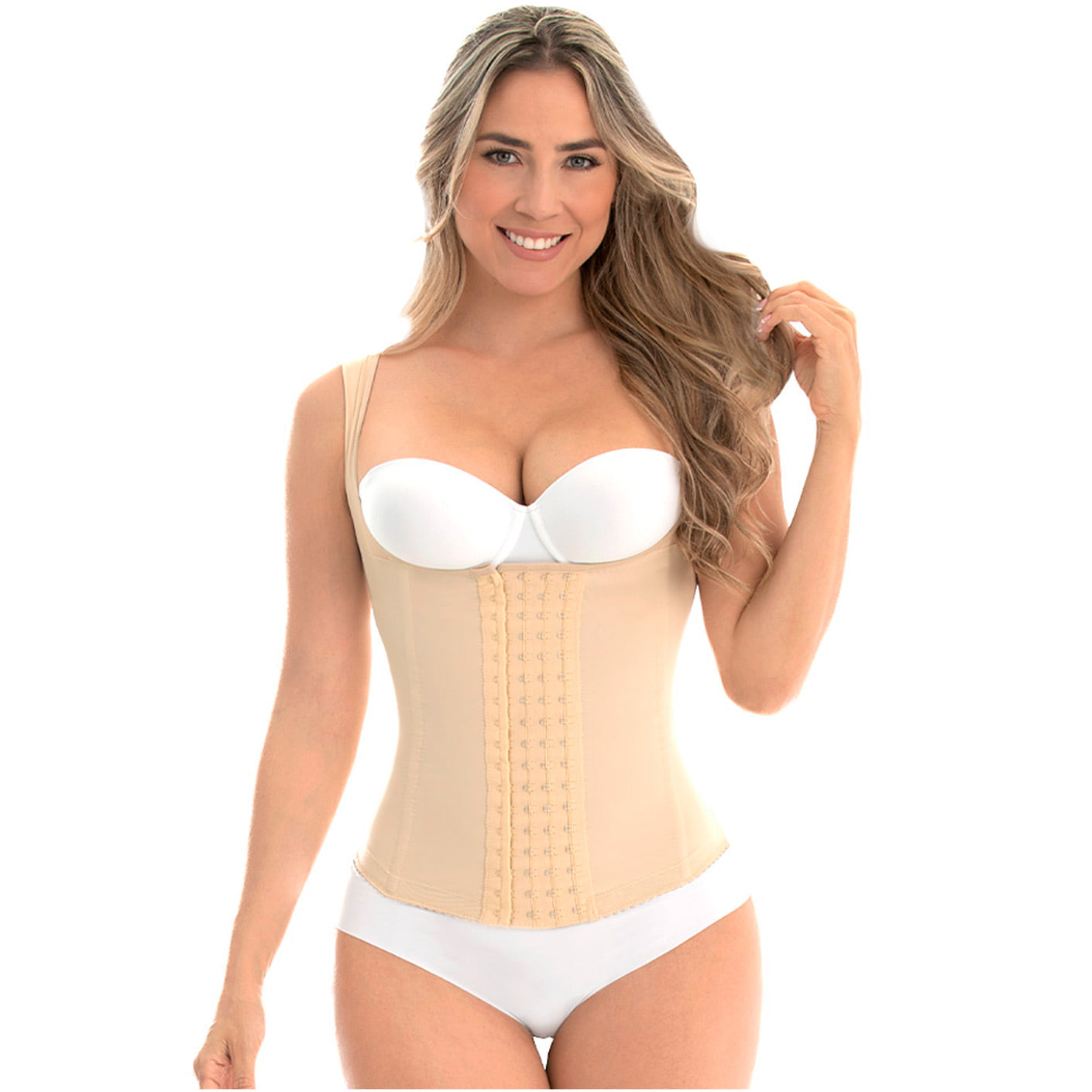 Fajas MyD C-4055 | Tummy Control Shapewear Vest Girdle | Daily Use Open  Bust Shaper