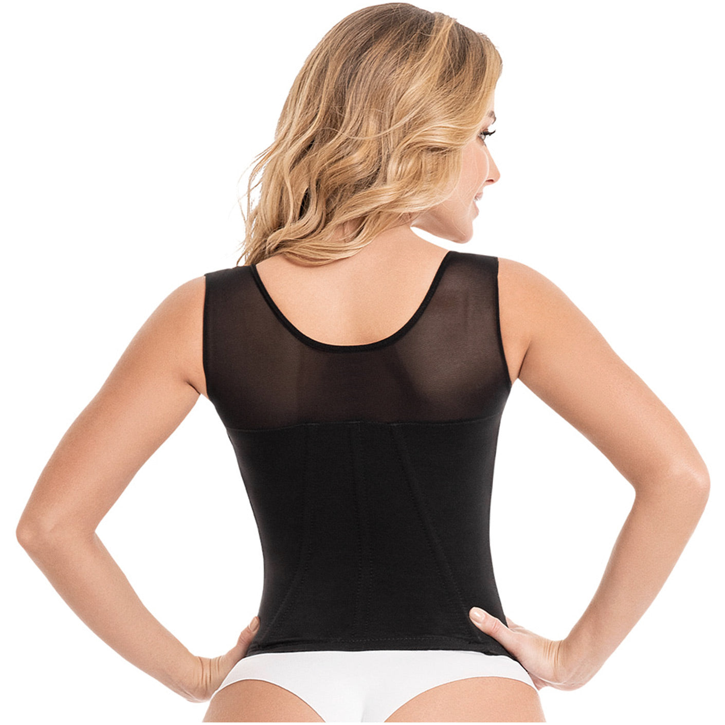 Fajas MYD C-4055 Women Tummy Control Shapewear Vest Girdle Daily Use Open Bust Shaper