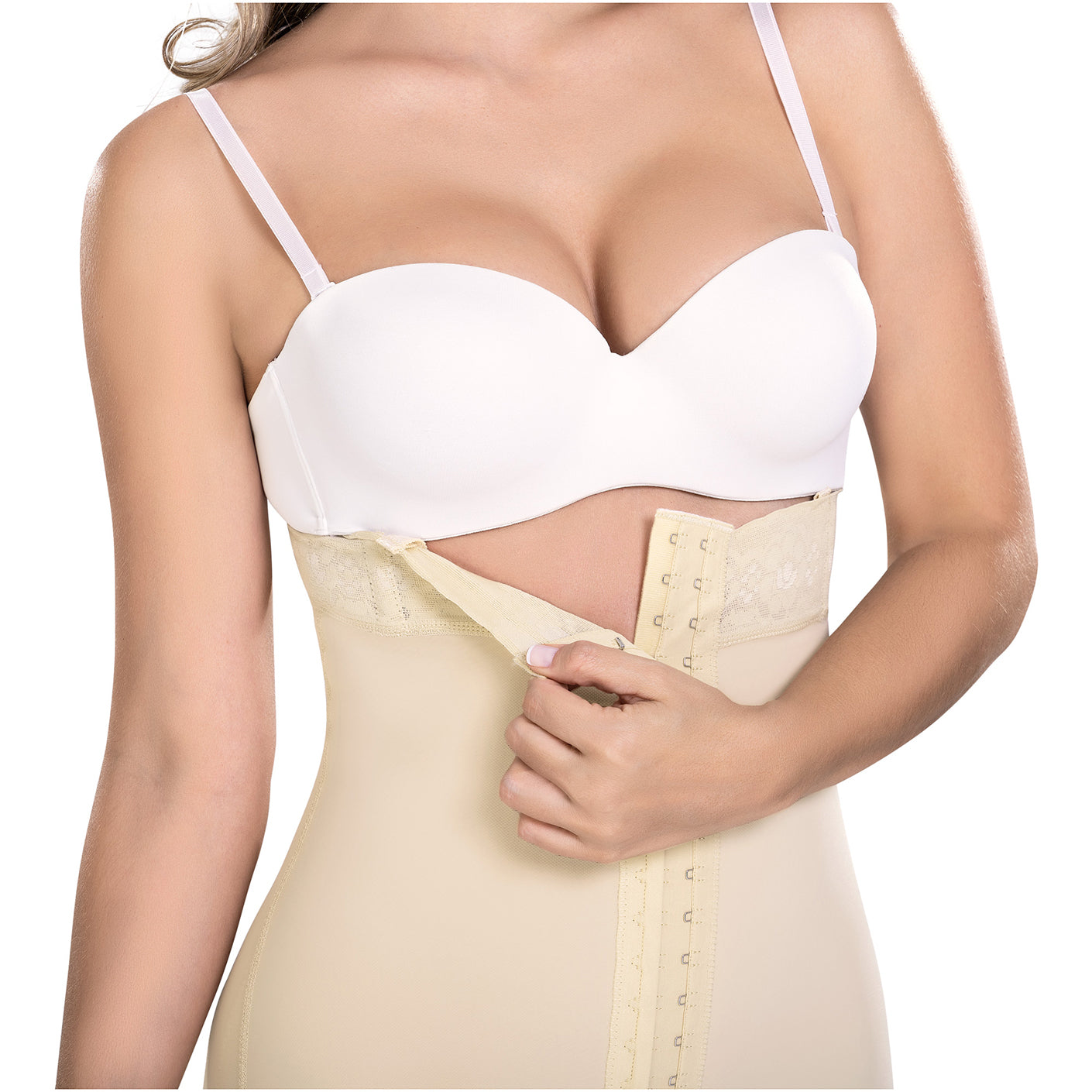 Fajas MYD F0076 SILICONE STRAPLESS KNEE-LENGTH FAJA