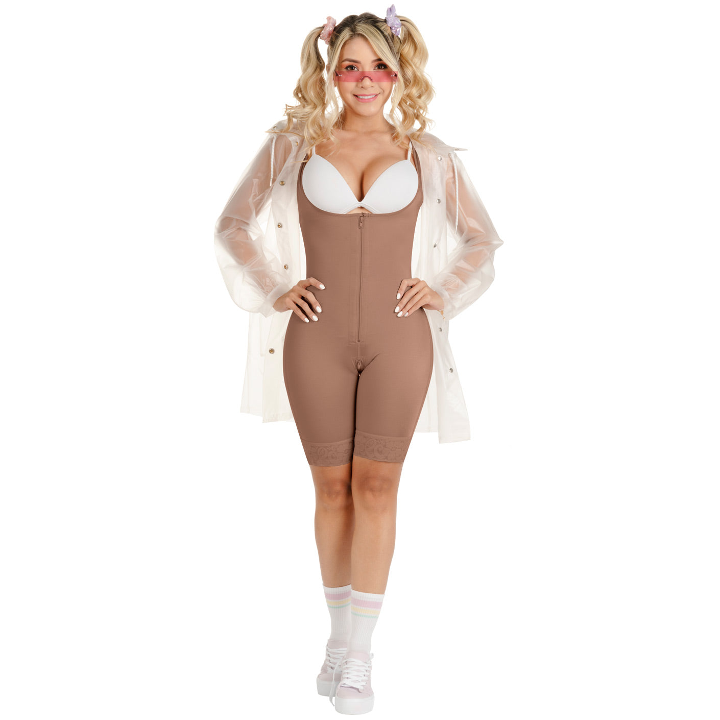 SONRYSE TR97ZF Post Surgery Mid-Thigh Open Bust Shapewear