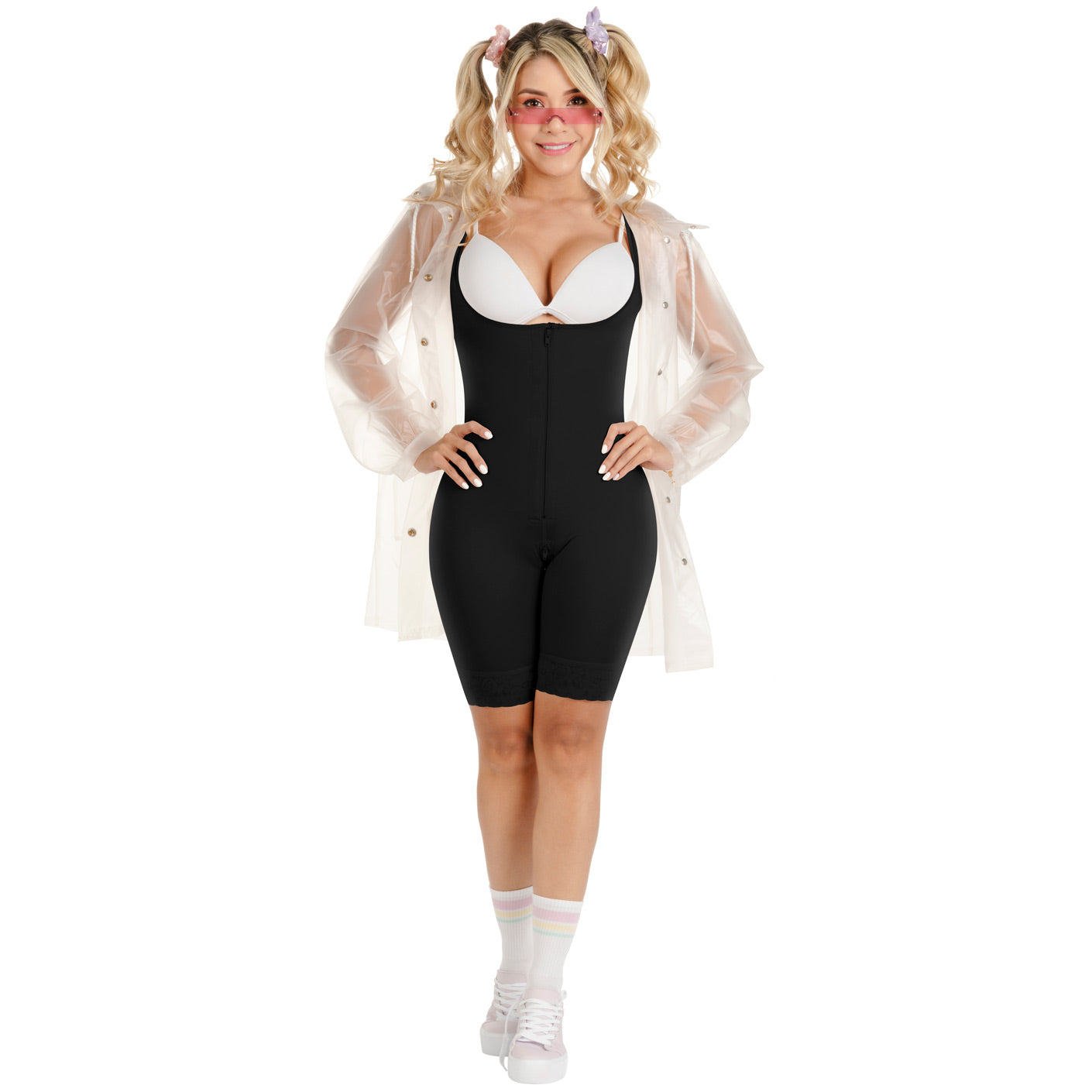 SONRYSE TR97ZF Post Surgery Mid-Thigh Open Bust Shapewear