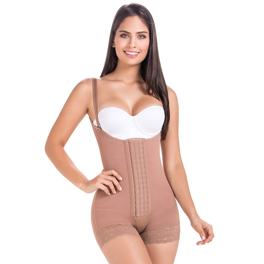 Fajas MariaE 9434 Strapless & Tummy Control Postpartum Boyshort 