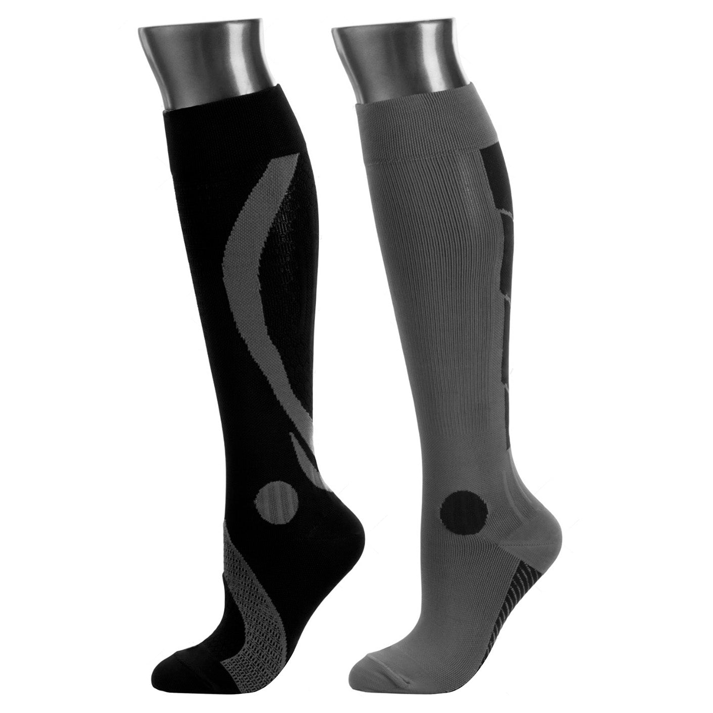 Be Shapy Socks 2 Pack Sports Compression Unisex Athletic Knee High Socks