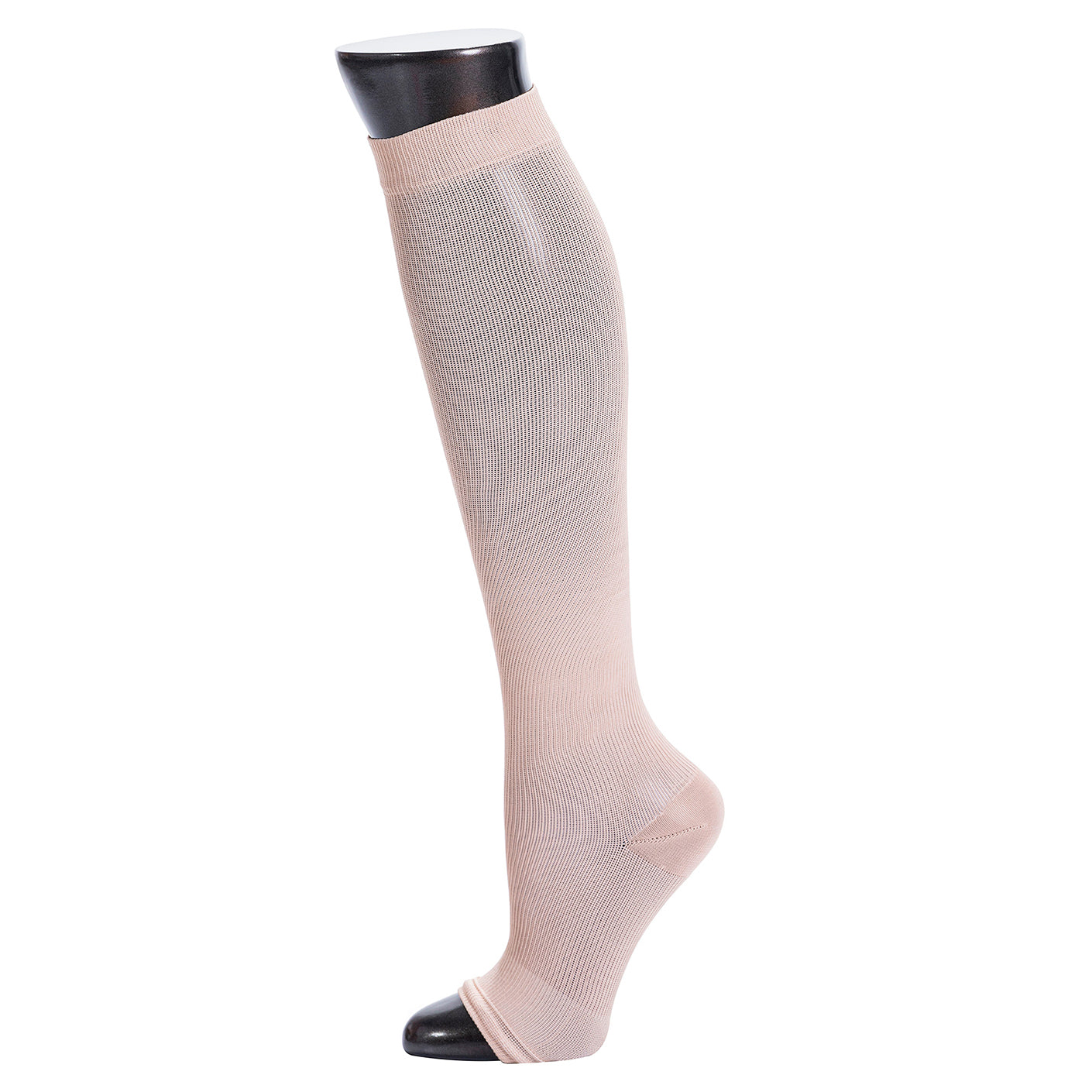 Be Shapy 2 Pack High Support Stockings Open Toes Knee Compression Socks