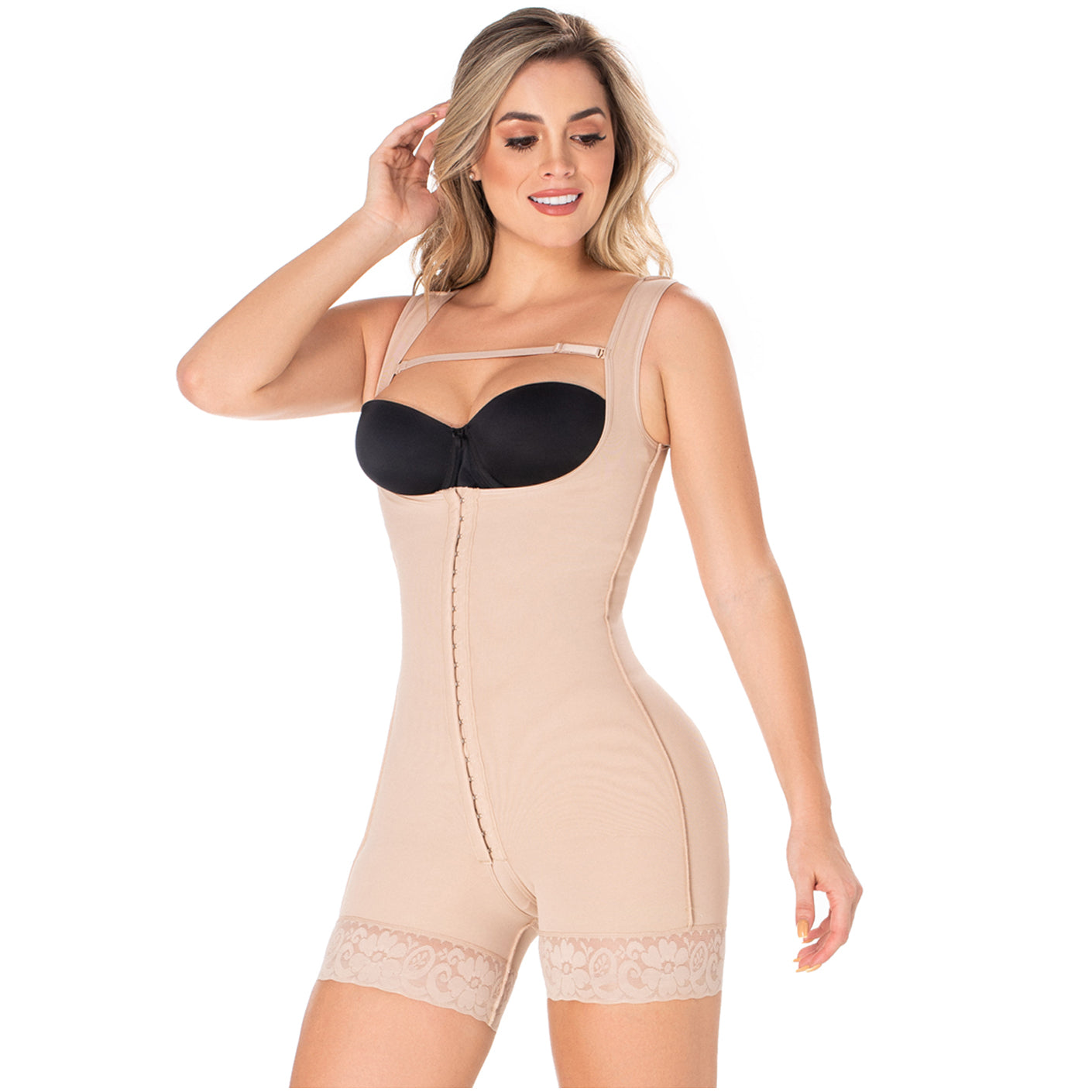 Diane & Geordi 002406 Mid-Thigh Body Shaper for Women Women's Postpartum Tummy Control Bodysuit Powernet