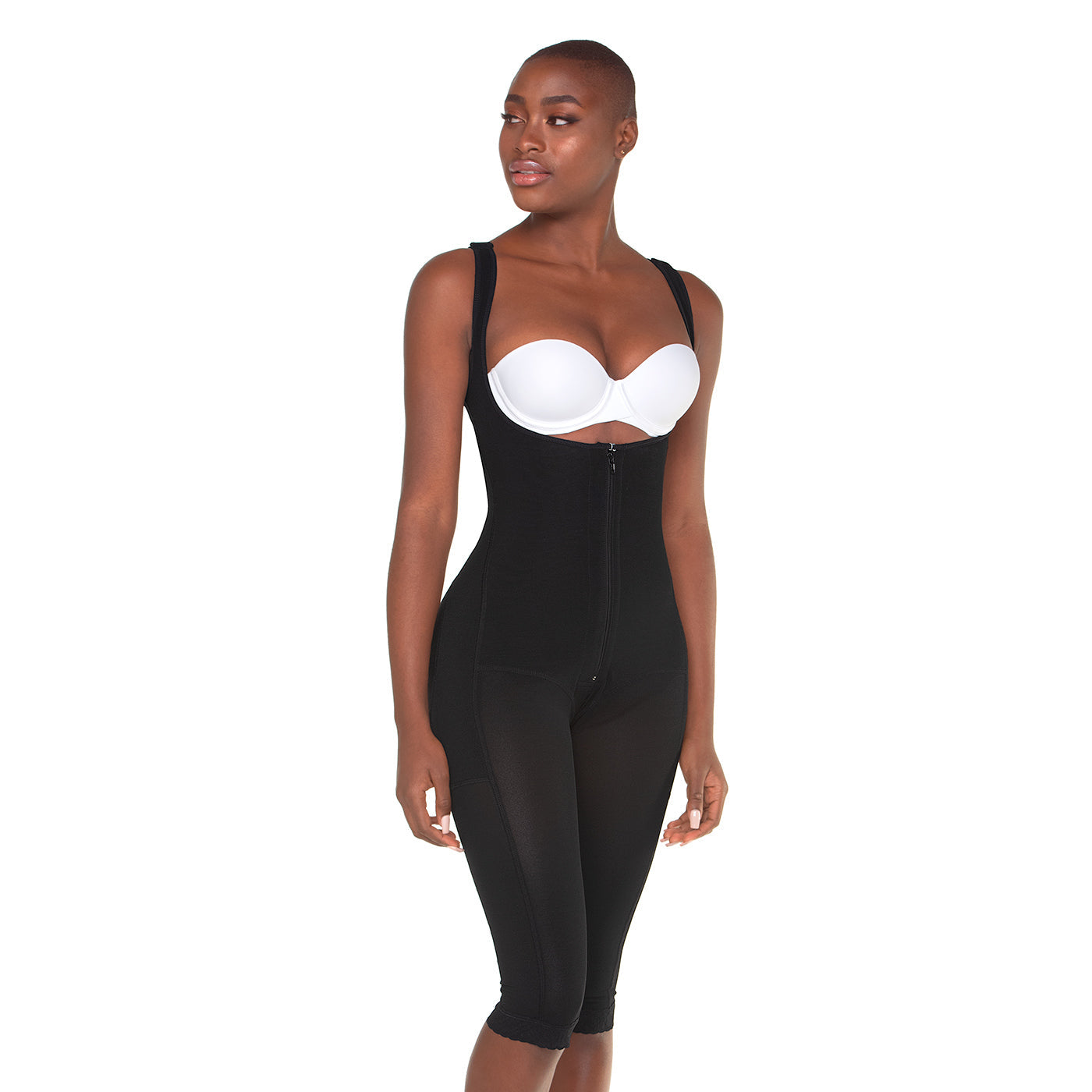 Fajas MariaE FU125 Women Post-surgery Open bust Stage 3 Shapewear Powernet
