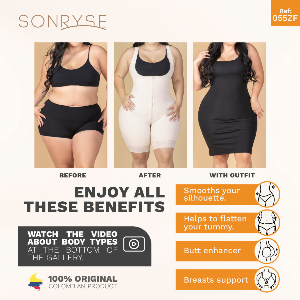 SONRYSE 055 Panty Bodysuit Shapewear with Built-in Bra Postpartum 