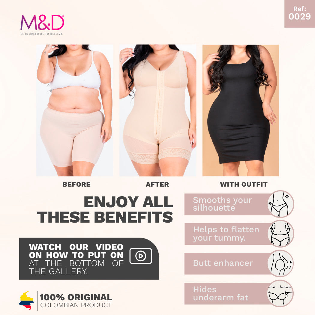 Fajas MYD 0029 Women Mid Thigh Body Shaper Powernet