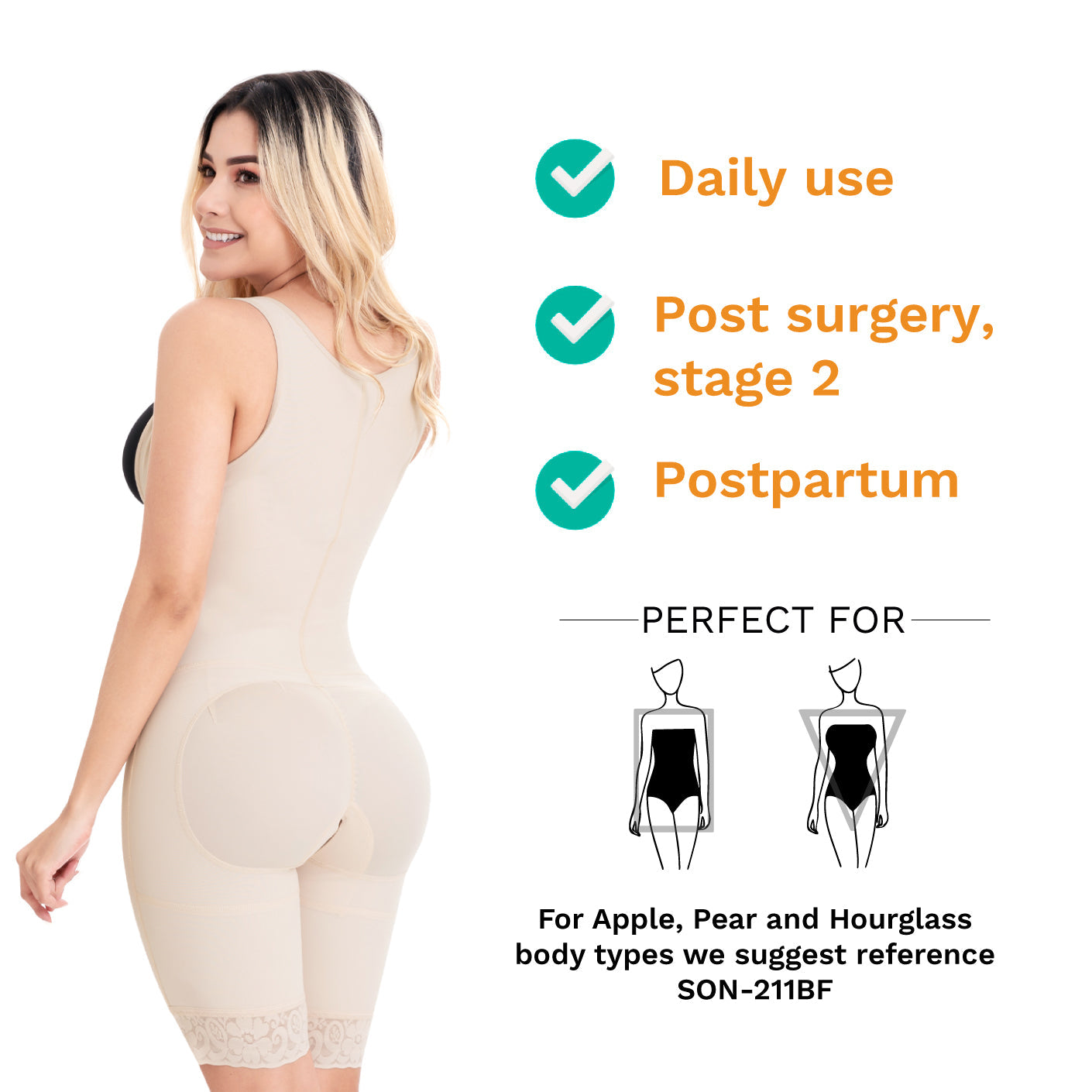 SONRYSE 097ZF Post Surgery Tummy Control Shapewear For Postpartum