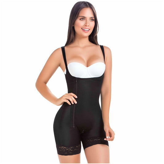 MariaE Fajas FU111 Women Postpartum & Post Surgery Stage 1 Open Bust Shapewear Bodysuit