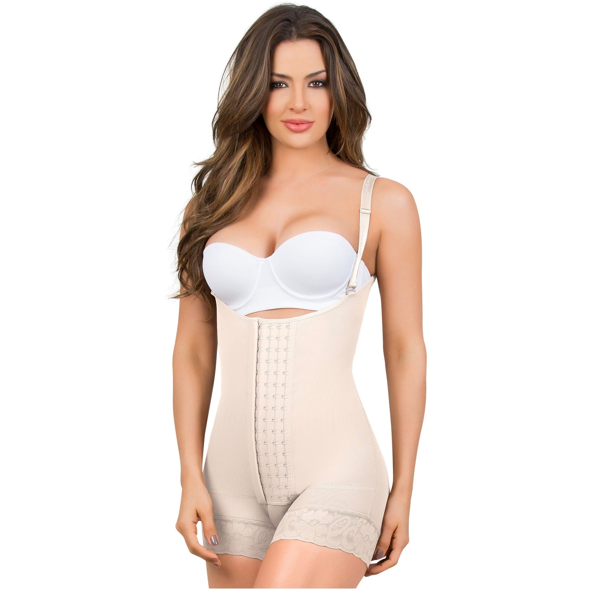 Fajas MariaE 9434 Strapless & Tummy Control Postpartum Boyshort 