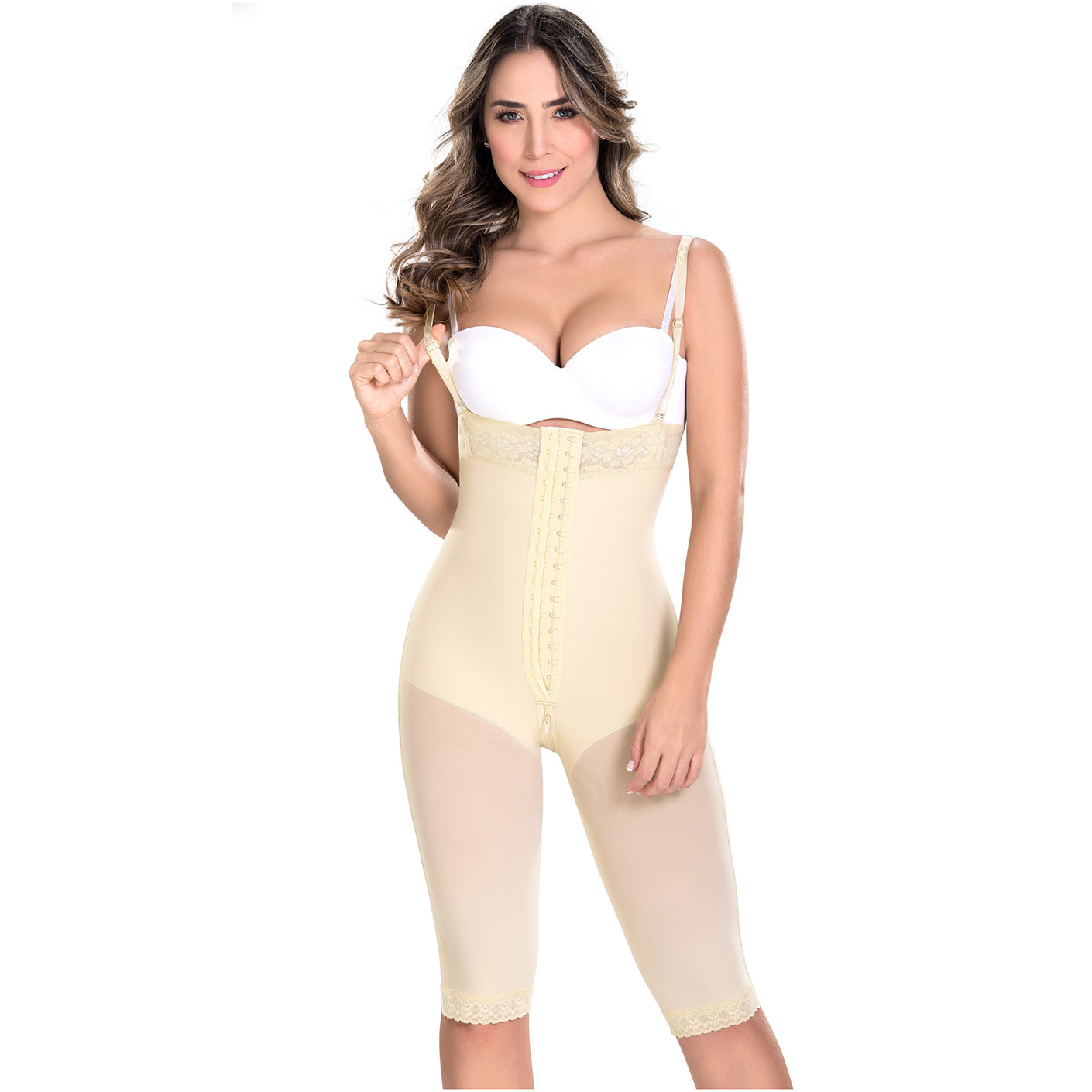 Fajas MYD F0076 SILICONE STRAPLESS KNEE-LENGTH FAJA