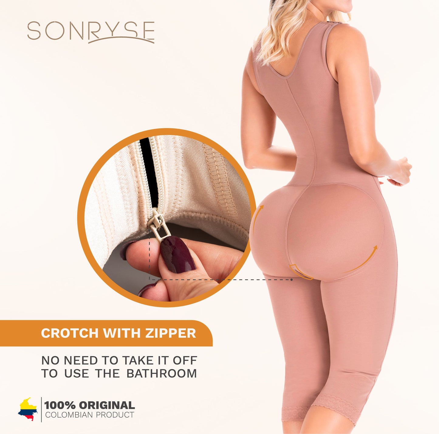 SONRYSE 014ZL  Post Surgery and Postpartum Use Shapewear Knee Length 