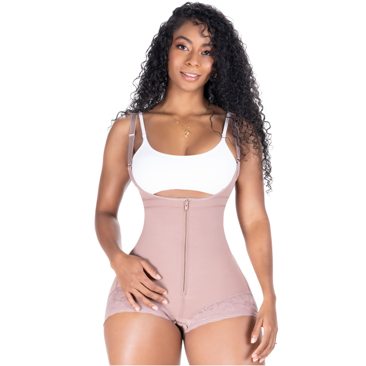 SONRYSE 020ZL Open Bust Panty Shapewear Bodysuit 