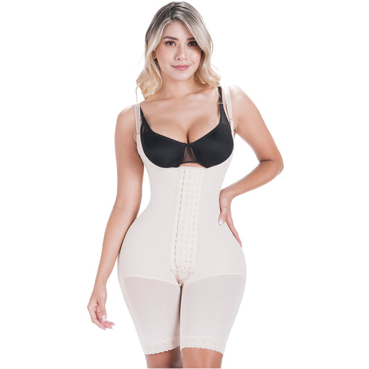 SONRYSE 048BF  Post Surgery Open Bust Shapewear Compression Garment Mid Thigh Girdle For Post Surgery And  Postpartum