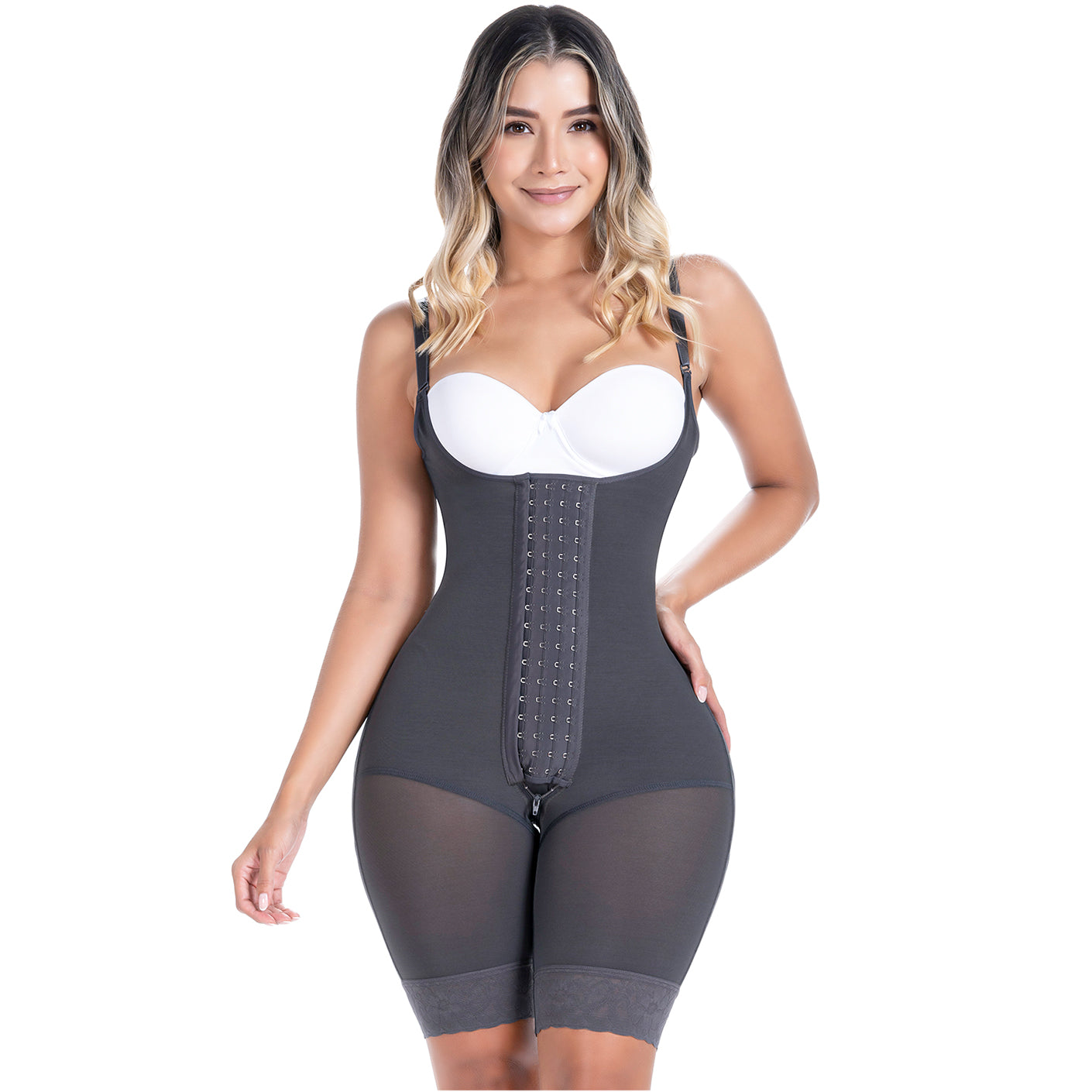 SONRYSE 048BF  Post Surgery Open Bust Shapewear Compression Garment Mid Thigh Girdle For Post Surgery And  Postpartum