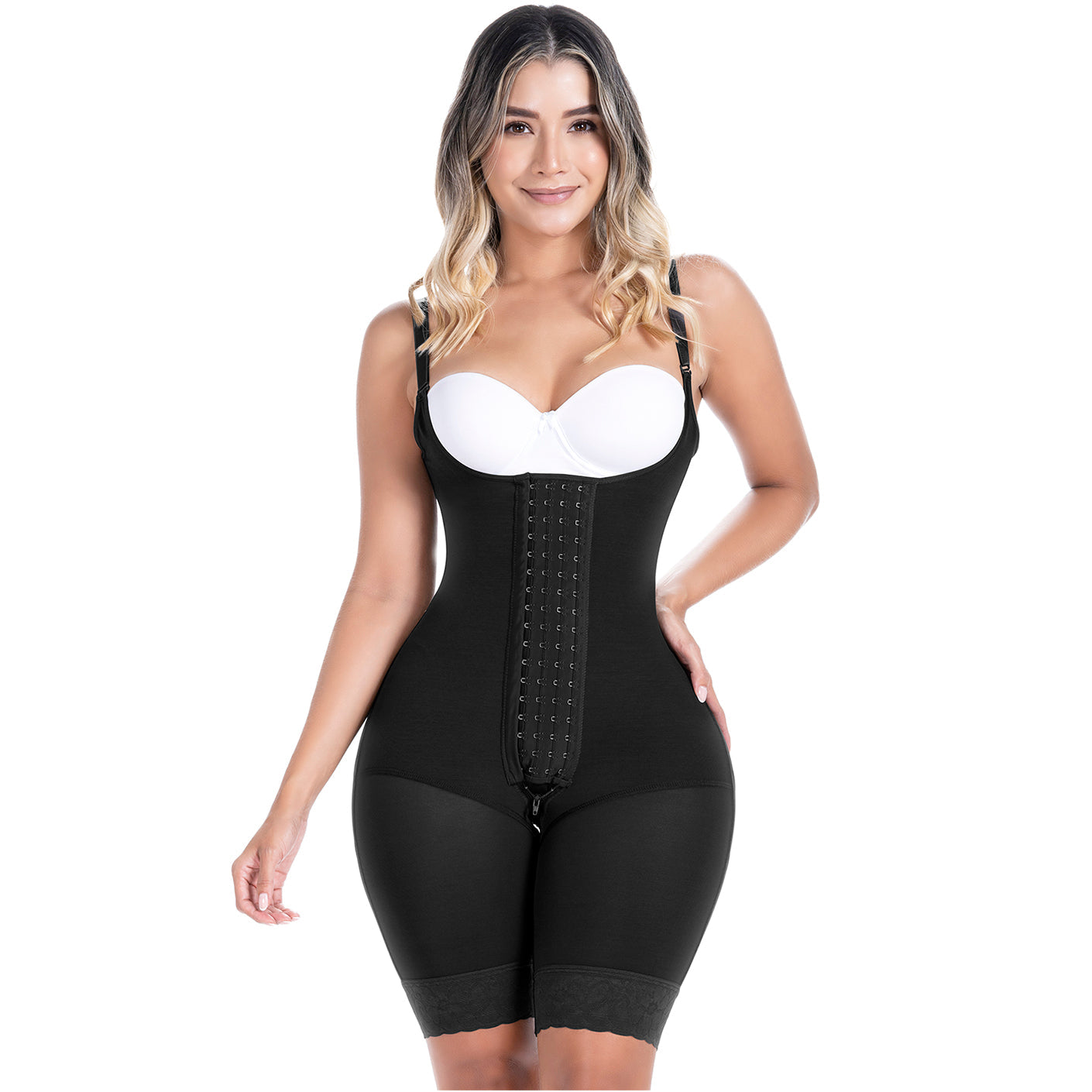 SONRYSE 048BF  Post Surgery Open Bust Shapewear Compression Garment Mid Thigh Girdle For Post Surgery And  Postpartum