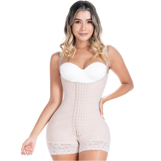 SONRYSE 068BF  Postpartum & Post Surgery Tummy Tuck Lipo Compression Garment Open Bust Short Shapewear Bodysuit