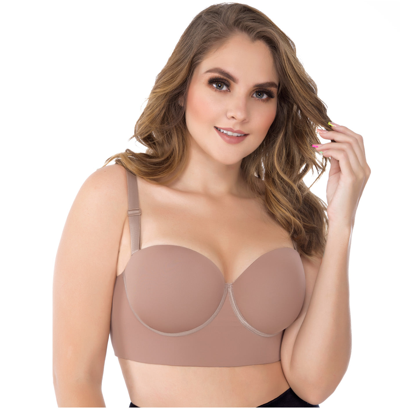 Uplady 8034 Strapless Firm Control Bra for Women Powernet
