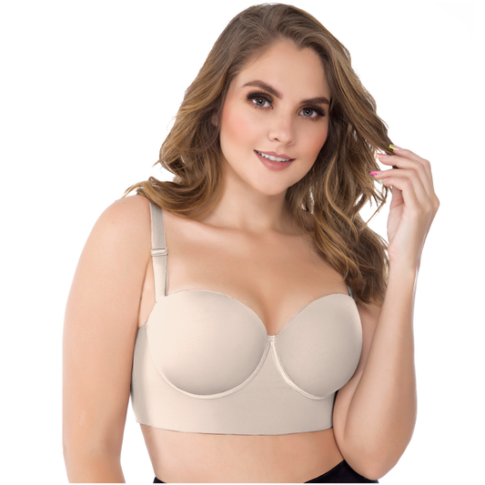 Uplady 8034 Strapless Firm Control Bra for Women Powernet