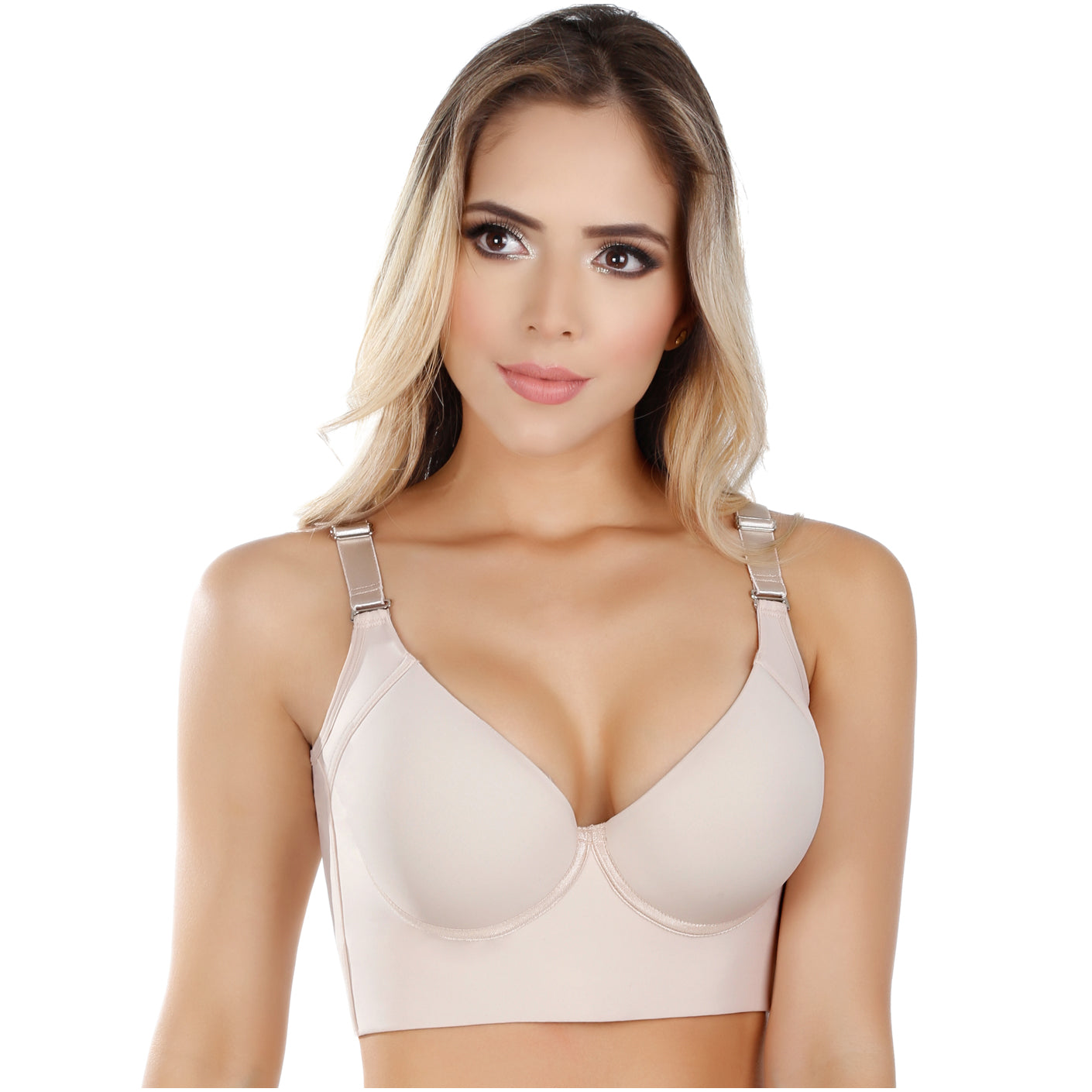 UpLady 8532 Women High Compression  Extra Firm Full Cup Push Up Bra Powernet