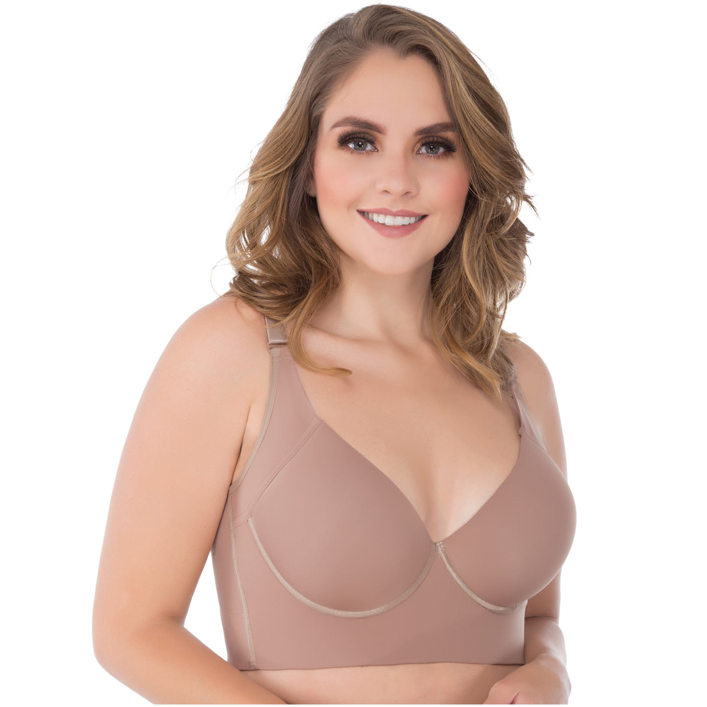 UpLady 8532 Women High Compression  Extra Firm Full Cup Push Up Bra Powernet