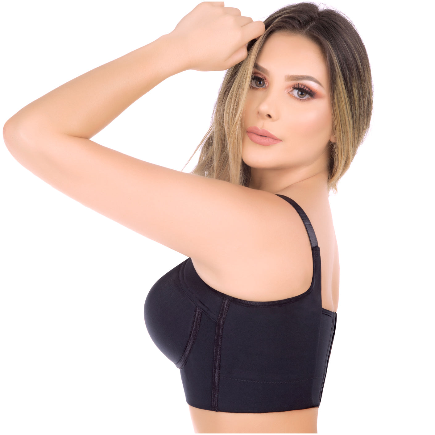UpLady 8532 Women High Compression  Extra Firm Full Cup Push Up Bra Powernet