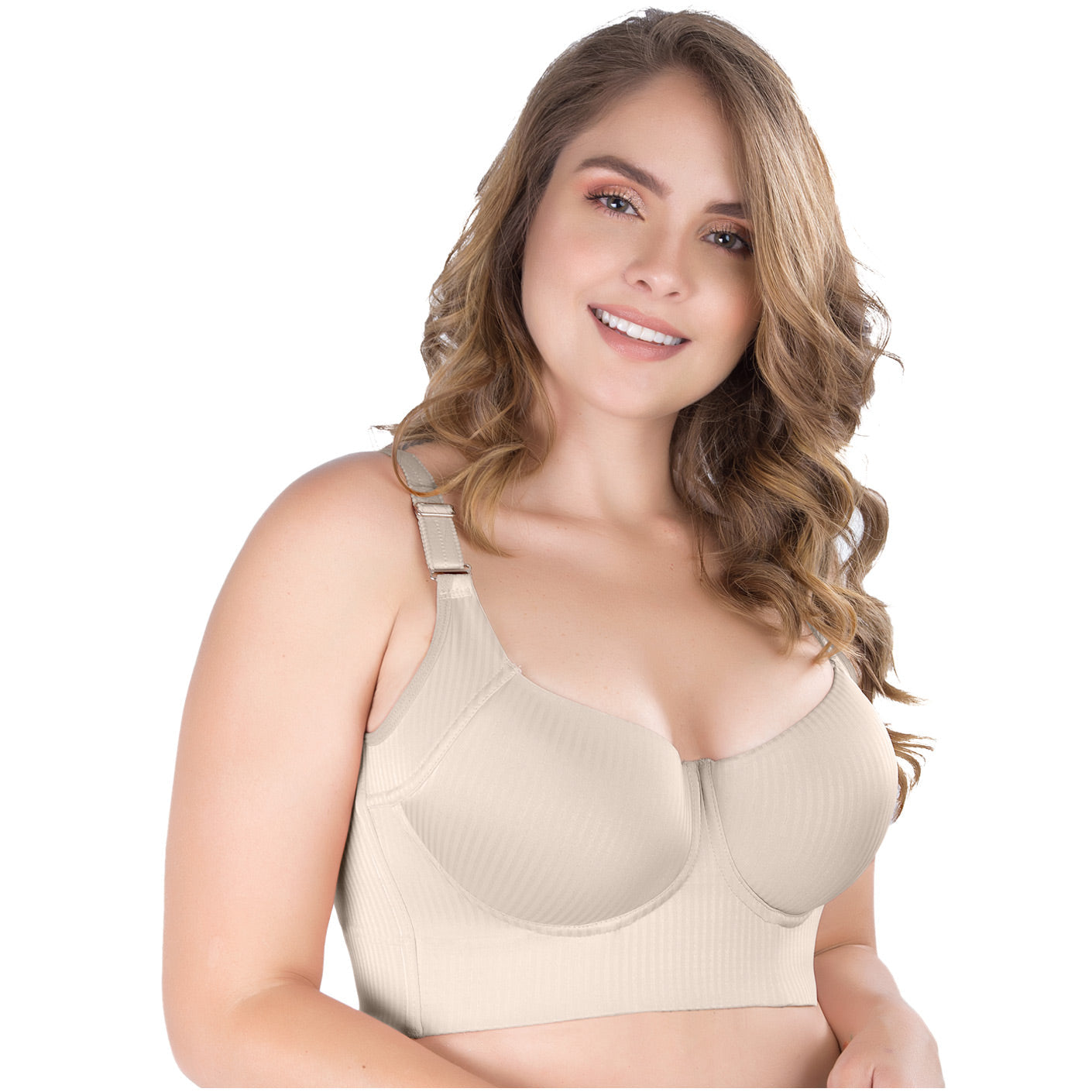 UpLady 8542  Women Full Cup Extra Firm Control Bra with Side Support Powernet