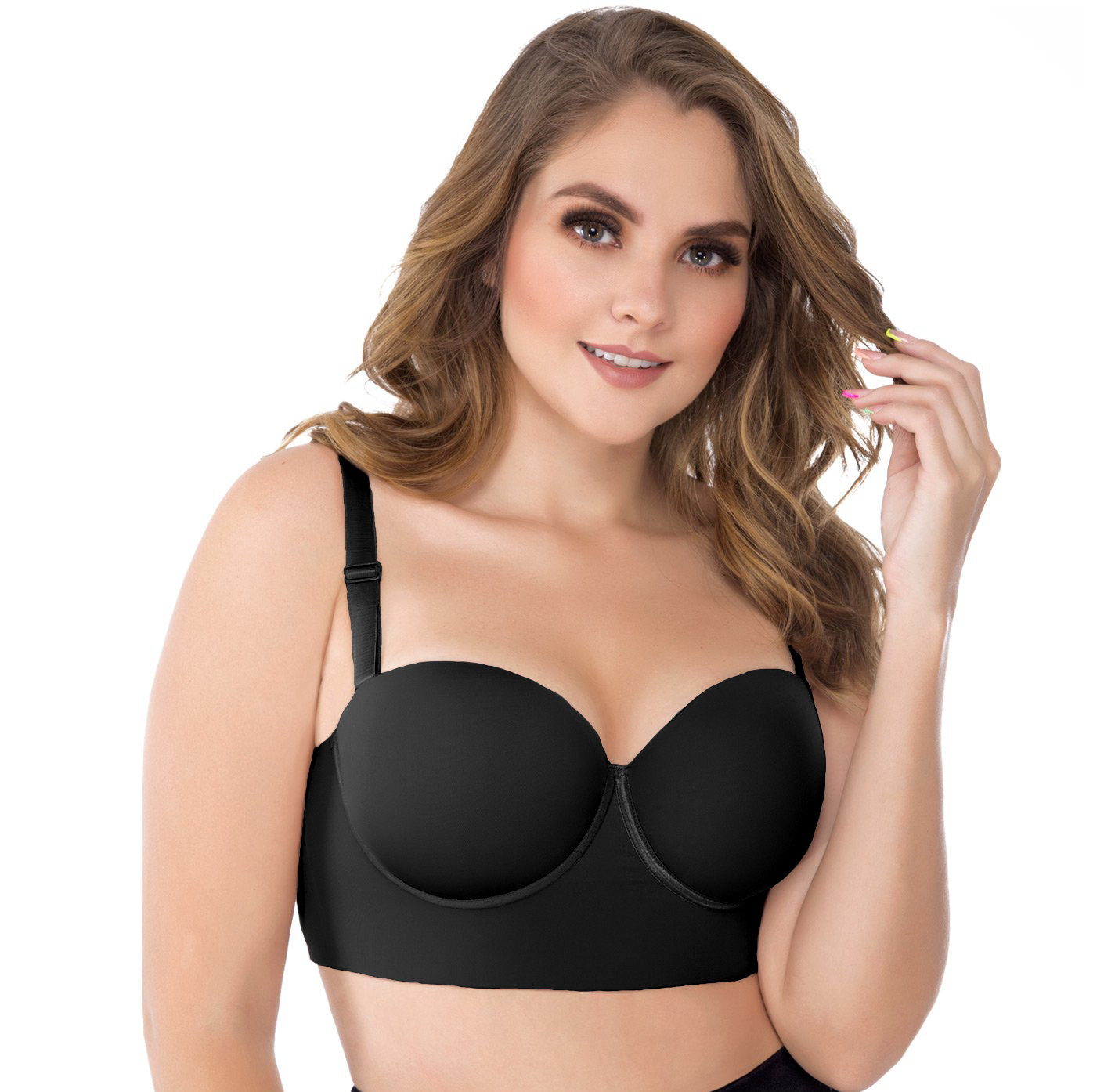 Uplady 8034 Strapless Firm Control Bra for Women Powernet