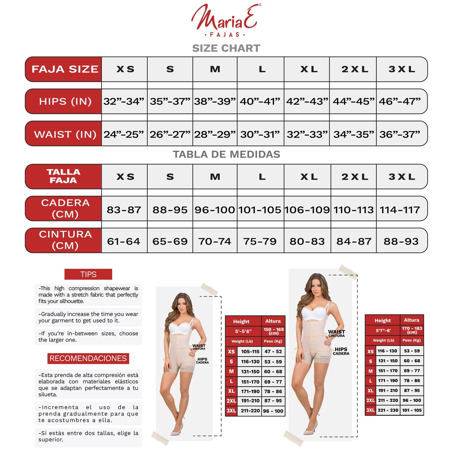 Fajas MariaE 9277 Women Shapewear Mid-Thigh Butt Lifter Daily Use Powernet